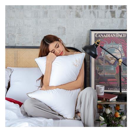 หมอนหนุน ใยสังเคราะห์ KOMFY HOTEL FIRM 73.6x48.2x15 ซม. สีขาว_3