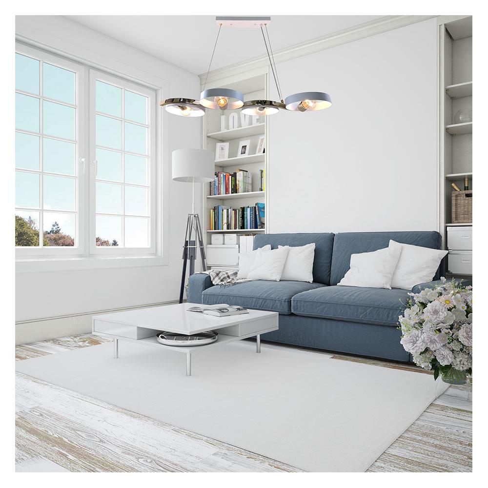 ไฟช่อ EVL HL-22018 สีขาว/ทอง 4 หัว