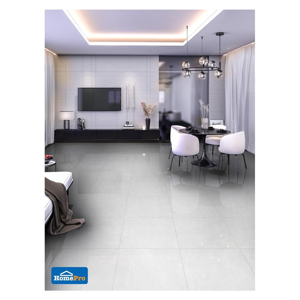 กระเบื้องพื้น 18x18 นิ้ว TARA โอซูนามาร์เบิ้ล ขาว EXC 1 ตร.ม.