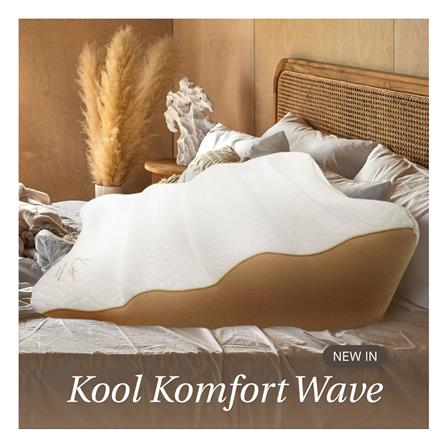 หมอนสุขภาพ ใยสังเคราะห์ KOMFY KOOL KOMFORT WAVE 82x70x27.5 ซม. สีขาว_4
