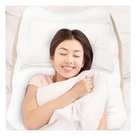 หมอนสุขภาพ ใยสังเคราะห์ KOMFY KOOL KOMFORT WAVE 82x70x27.5 ซม. สีขาว_5