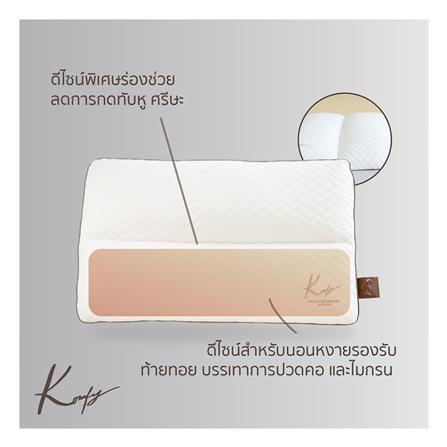 หมอนสุขภาพ ใยสังเคราะห์ KOMFY KOOL KRAFTED KONTOUR ไซส์ S 82x70x27.5 ซม. สีขาว_1