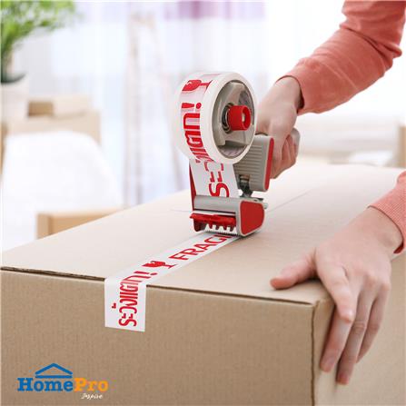 เทป OPP PACK IN พิมพ์ ระวังแตก 2 นิ้ว X 45 หลา สีขาวอักษรแดง 6 ม้วน/แพ็ค_3