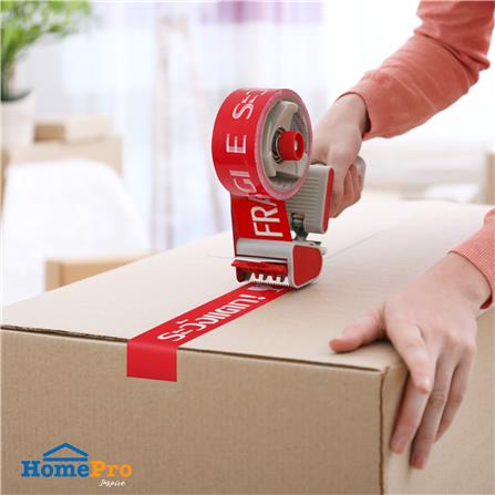 เทป OPP PACK IN  พิมพ์ ระวังแตก 2 นิ้ว X 45 หลา สีแดงอักษรขาว 6 ม้วน/แพ็ค_3