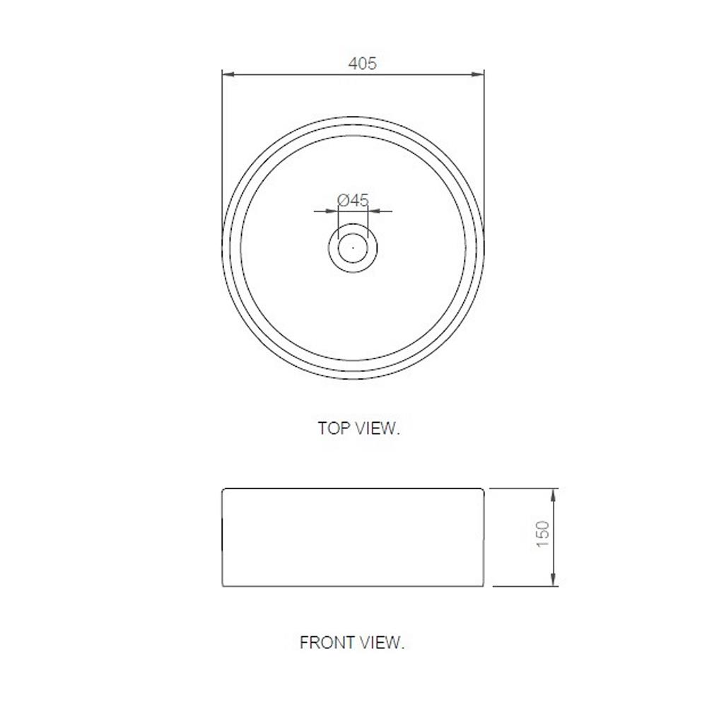 อ่างล้างหน้าวางบน HAFELE 495.60.882 สีขาว