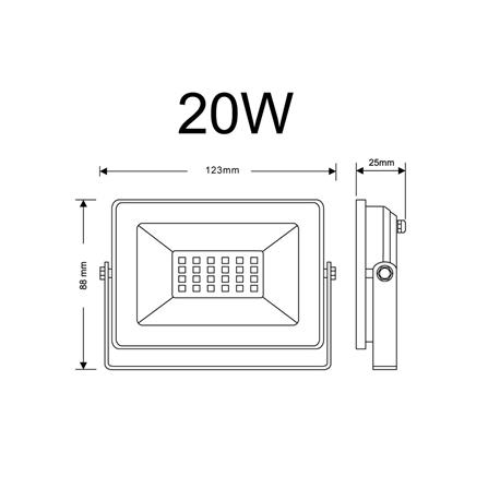 สปอตไลท์ภายนอก LED SHINING FLOOD LIGHT 20 วัตต์ DAYLIGHT_8