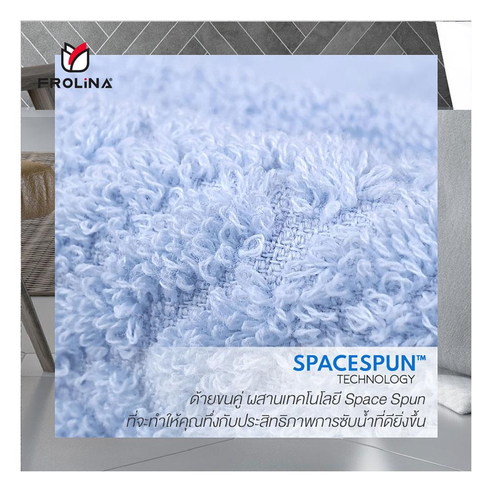 ผ้าขนหนู FROLINA SPACESPUN 15X31 นิ้ว สีเทา