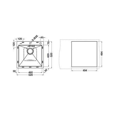 ซิงค์ฝัง 1หลุม HAFELE MARIA 495.39.602 สีเงิน_4