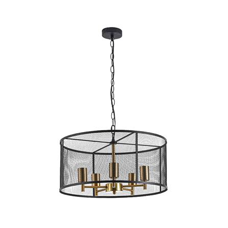 ไฟช่อ CARINI P20093A สีดำ/ทอง 5 หัว_0