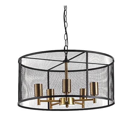 ไฟช่อ CARINI P20093A สีดำ/ทอง 5 หัว_1