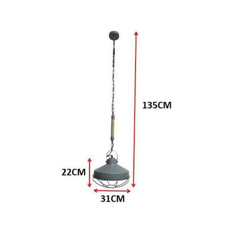 ไฟช่อ CARINI P201011-GL สีเทา/น้ำตาล 1 หัว_4