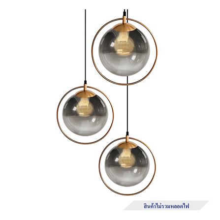 ไฟช่อ CARINI P200722-3 สีดำ/ทอง 3 หัว_1