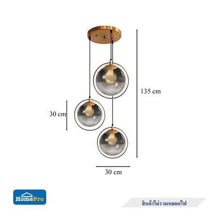 ไฟช่อ CARINI P200722-3 สีดำ/ทอง 3 หัว_5