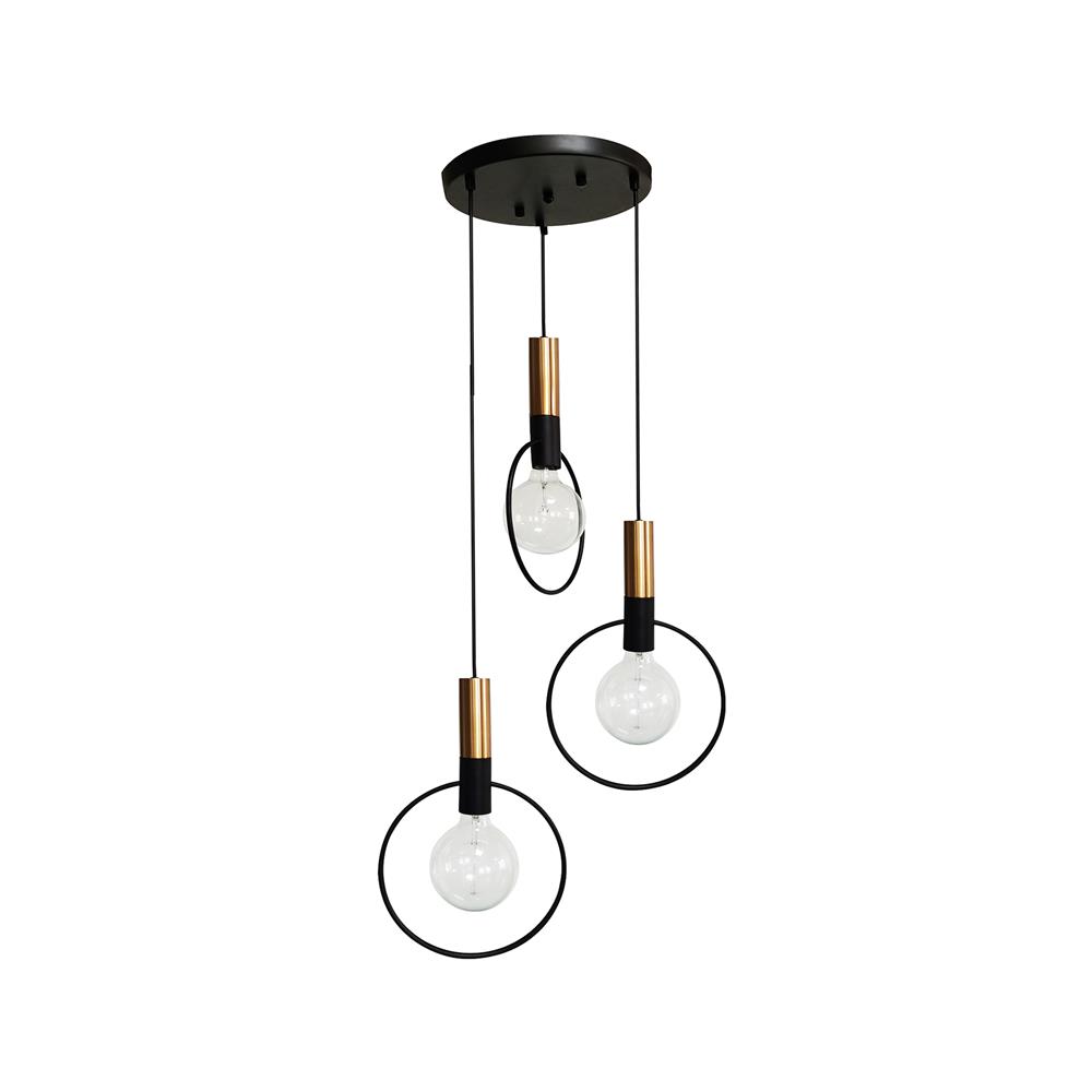 ไฟช่อ CARINI P200937-3 สีดำ/ทอง 3 หัว