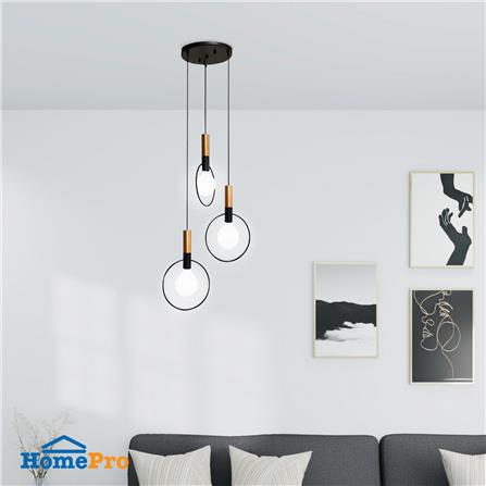 ไฟช่อ CARINI P200937-3 สีดำ/ทอง 3 หัว_3