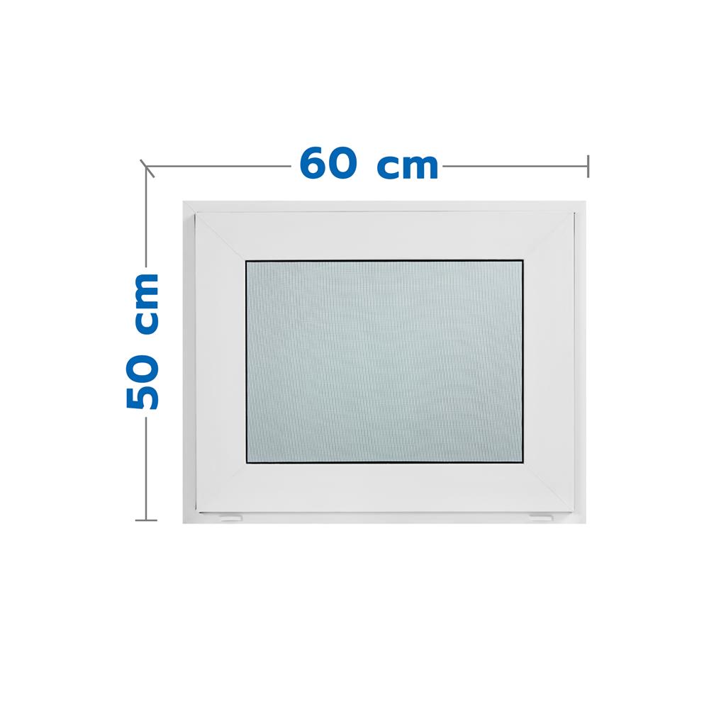 หน้าต่างบานกระทุ้ง ไวนิล มุ้ง WINDSOR 60X50 ซม. สีขาว