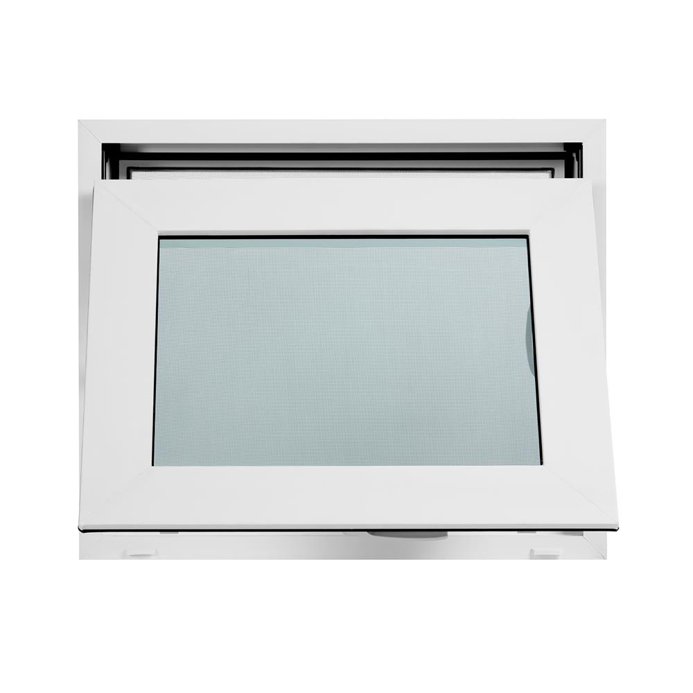 หน้าต่างบานกระทุ้ง ไวนิล มุ้ง WINDSOR 60X50 ซม. สีขาว