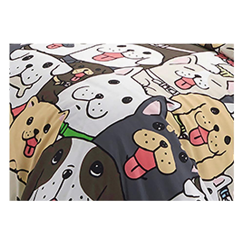 ชุดผ้าปูที่นอน 6 ฟุต 6 ชิ้น TULIP หมาจ๋า 60204-DLC042