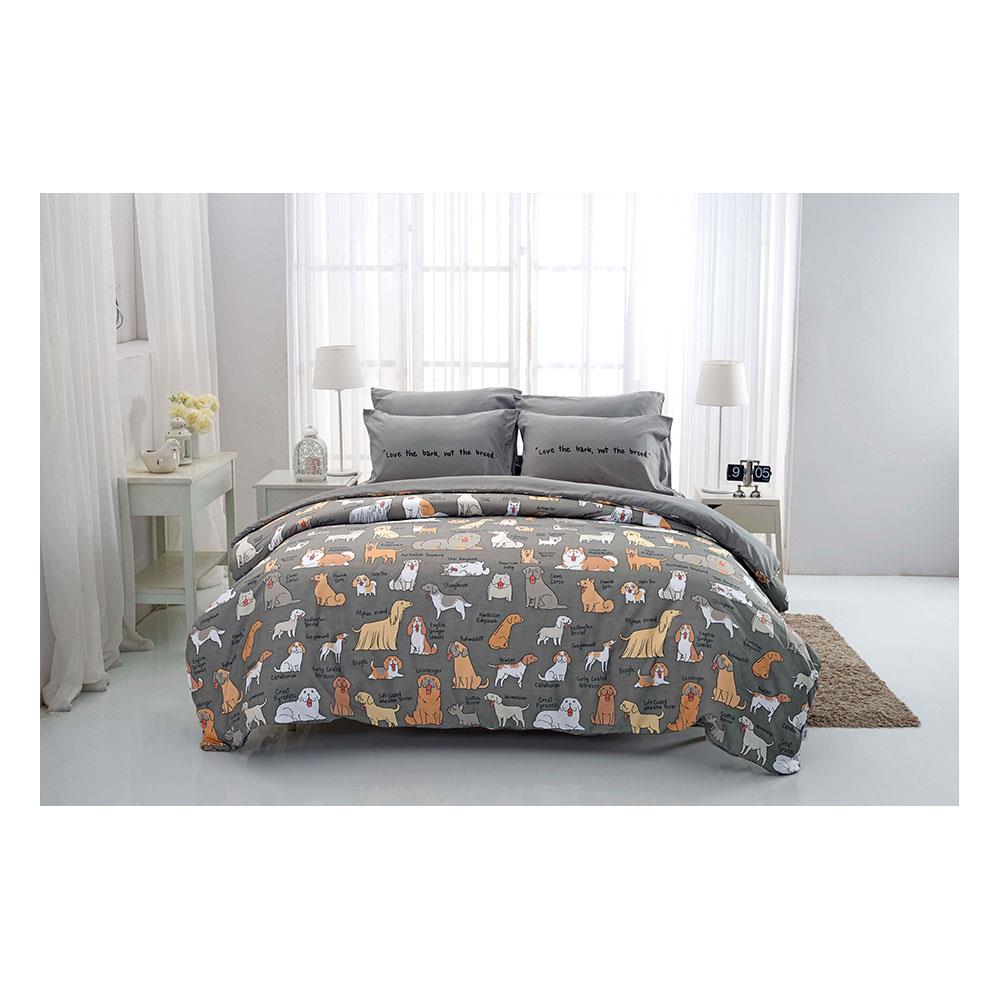 ชุดผ้าปูที่นอน 6 ฟุต 6 ชิ้น TULIP หมาจ๋า 60204-DLC091