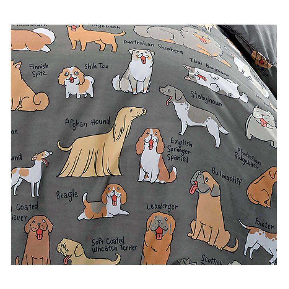 ชุดผ้าปูที่นอน 6 ฟุต 6 ชิ้น TULIP หมาจ๋า 60204-DLC091