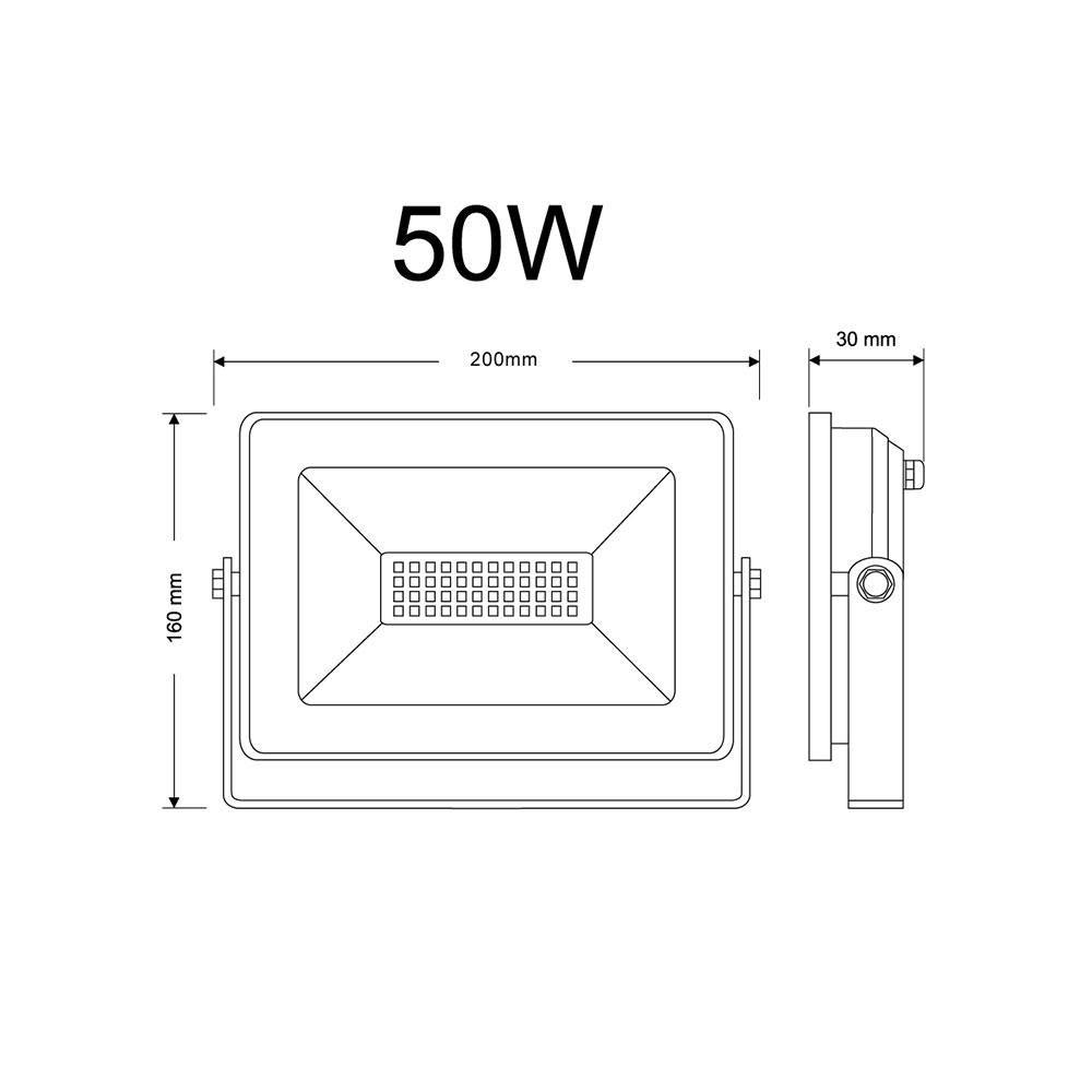 สปอตไลท์ภายนอก LED SHINING FLOOD LIGHT 50 วัตต์ WARMWHITE