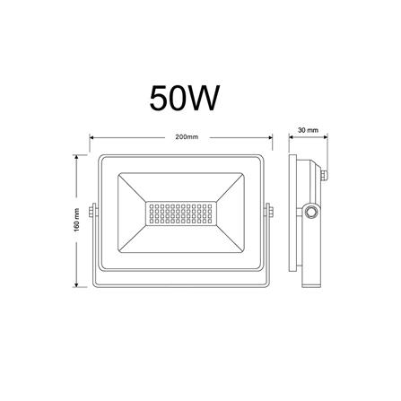 สปอตไลท์ภายนอก LED SHINING FLOOD LIGHT 50 วัตต์ DAYLIGHT_7