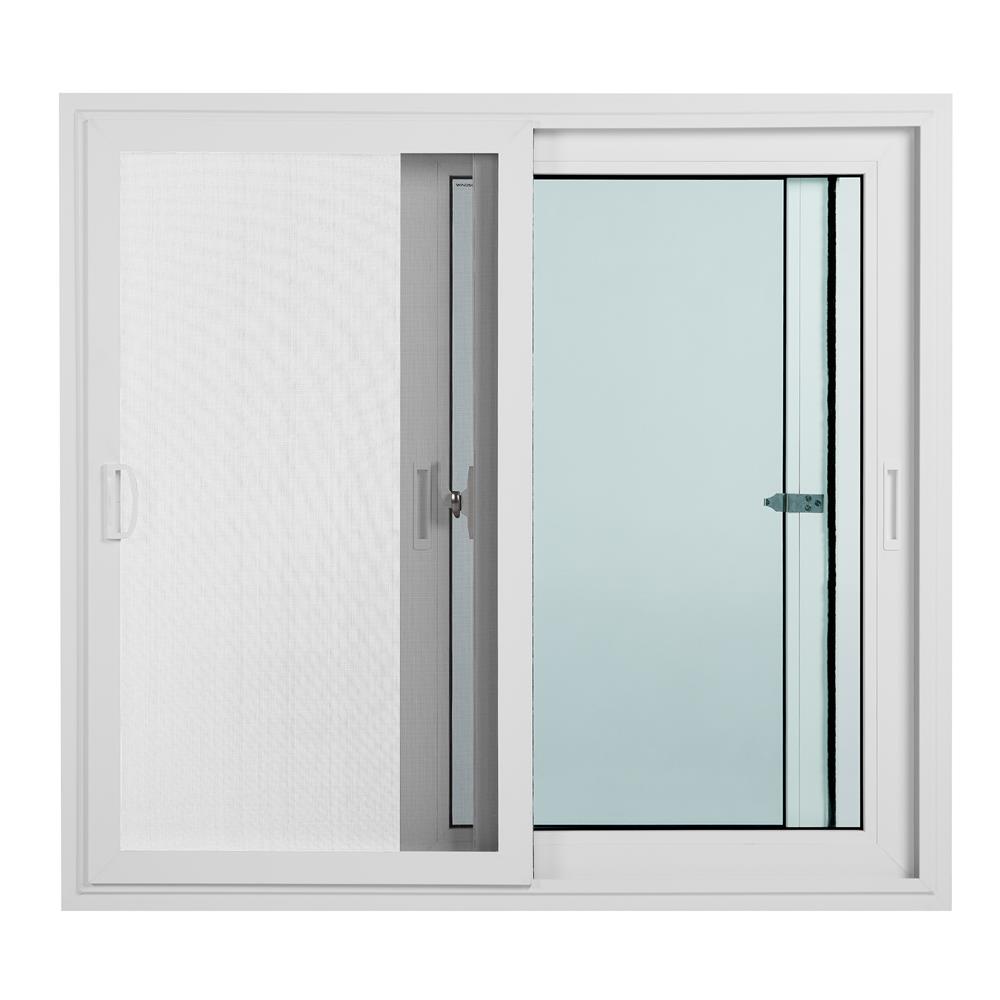 หน้าต่างบานเลื่อน ไวนิล S-S มุ้ง WINDSOR 120X110 ซม. สีขาว