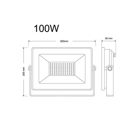สปอตไลท์ภายนอก LED SHINING FLOOD LIGHT 100 วัตต์ DAYLIGHT_8