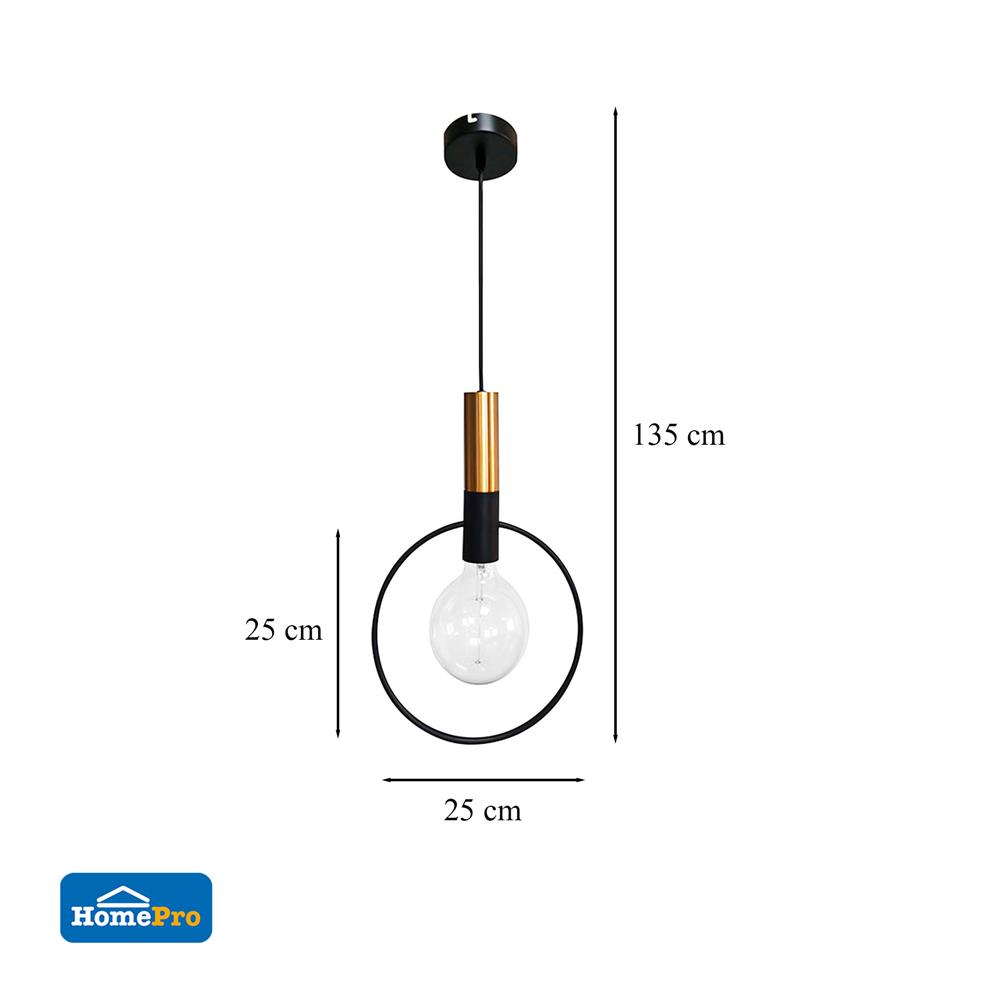ไฟช่อ CARINI P200937-1 สีดำ/ทอง 1 หัว