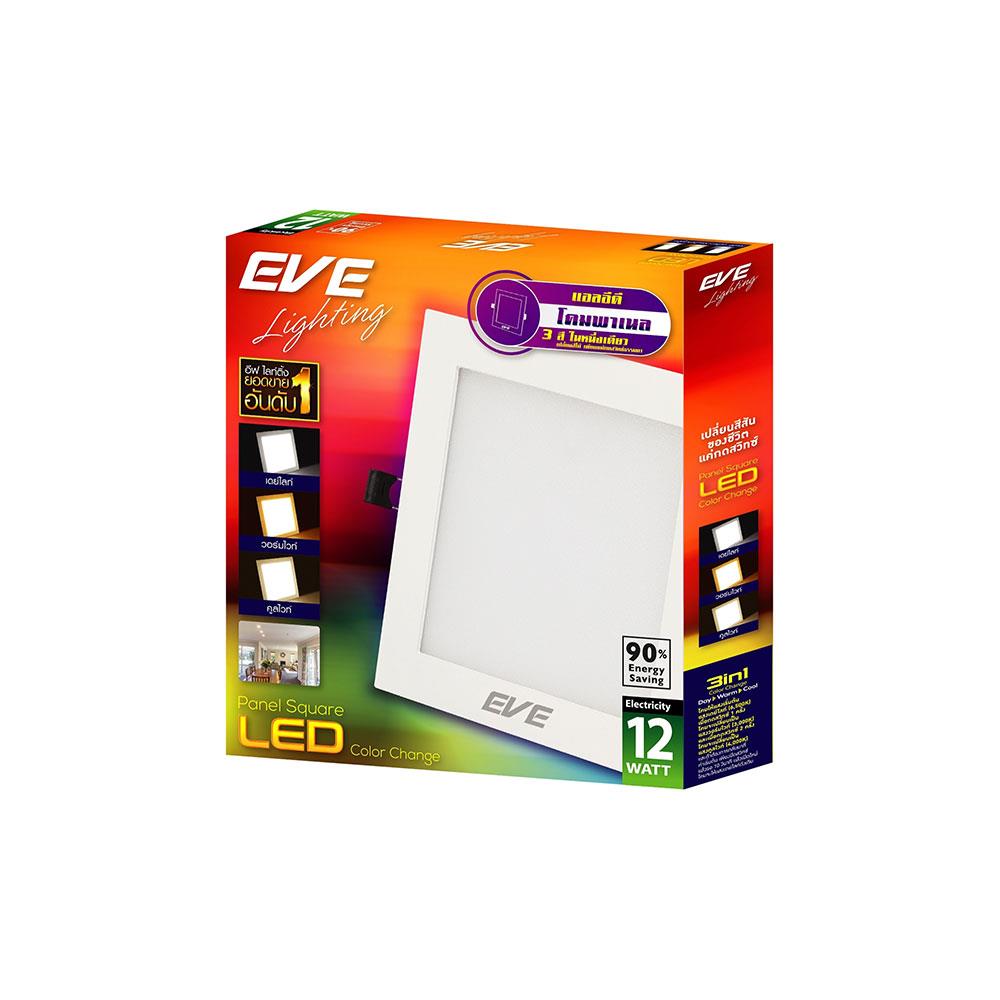 ดาวน์ไลท์ LED EVE 595965 6.6 นิ้ว 12 วัตต์ DAYLIGHT/COOL WHITE/WARM WHITE สีขาว