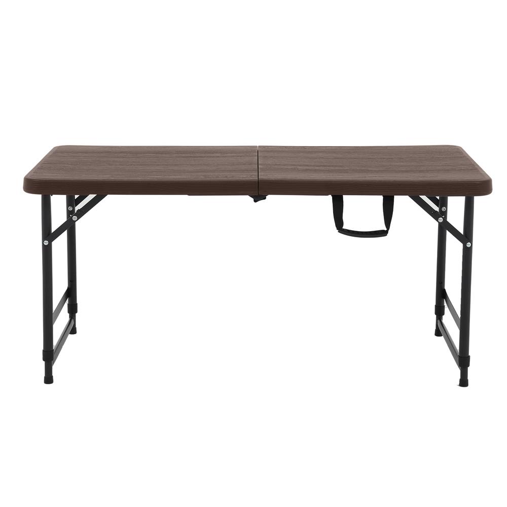 โต๊ะพับครึ่งลายไม้ HDPE 3 ระดับ SPRING 118 ซม.