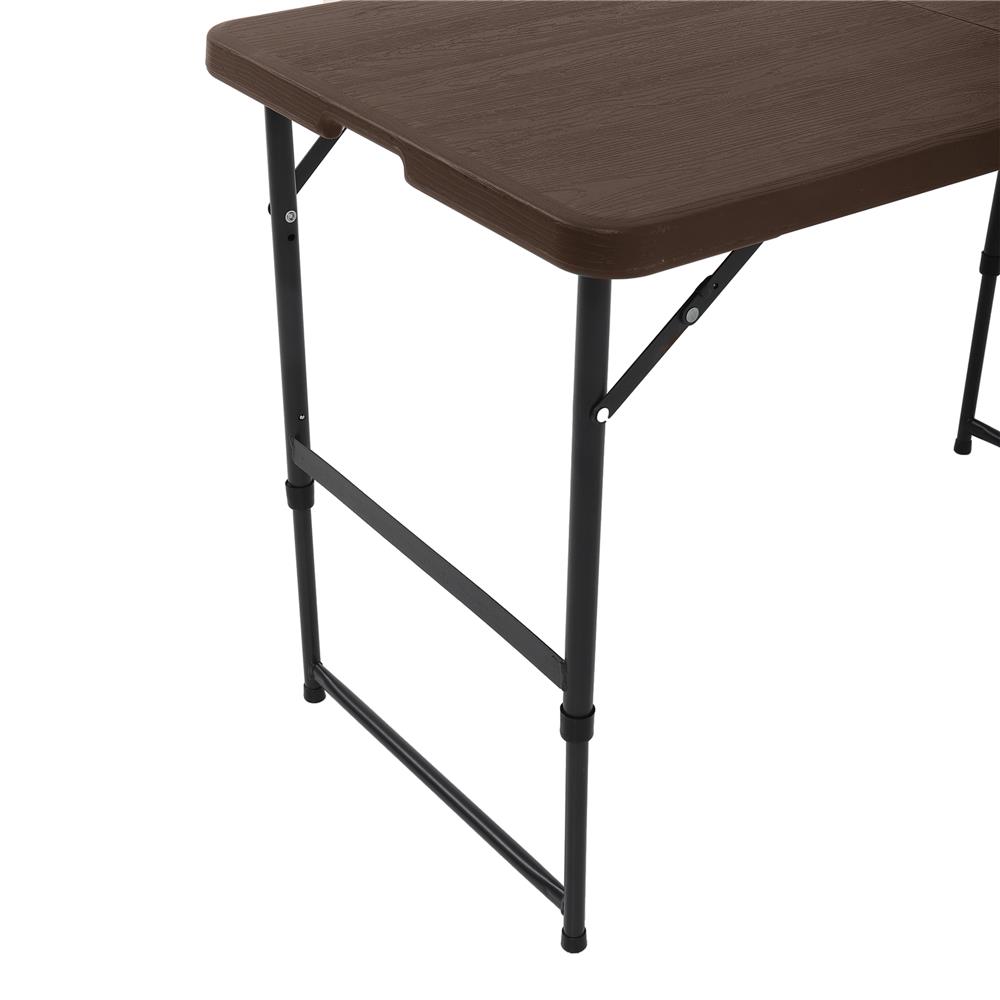 โต๊ะพับครึ่งลายไม้ HDPE 3 ระดับ SPRING 118 ซม.