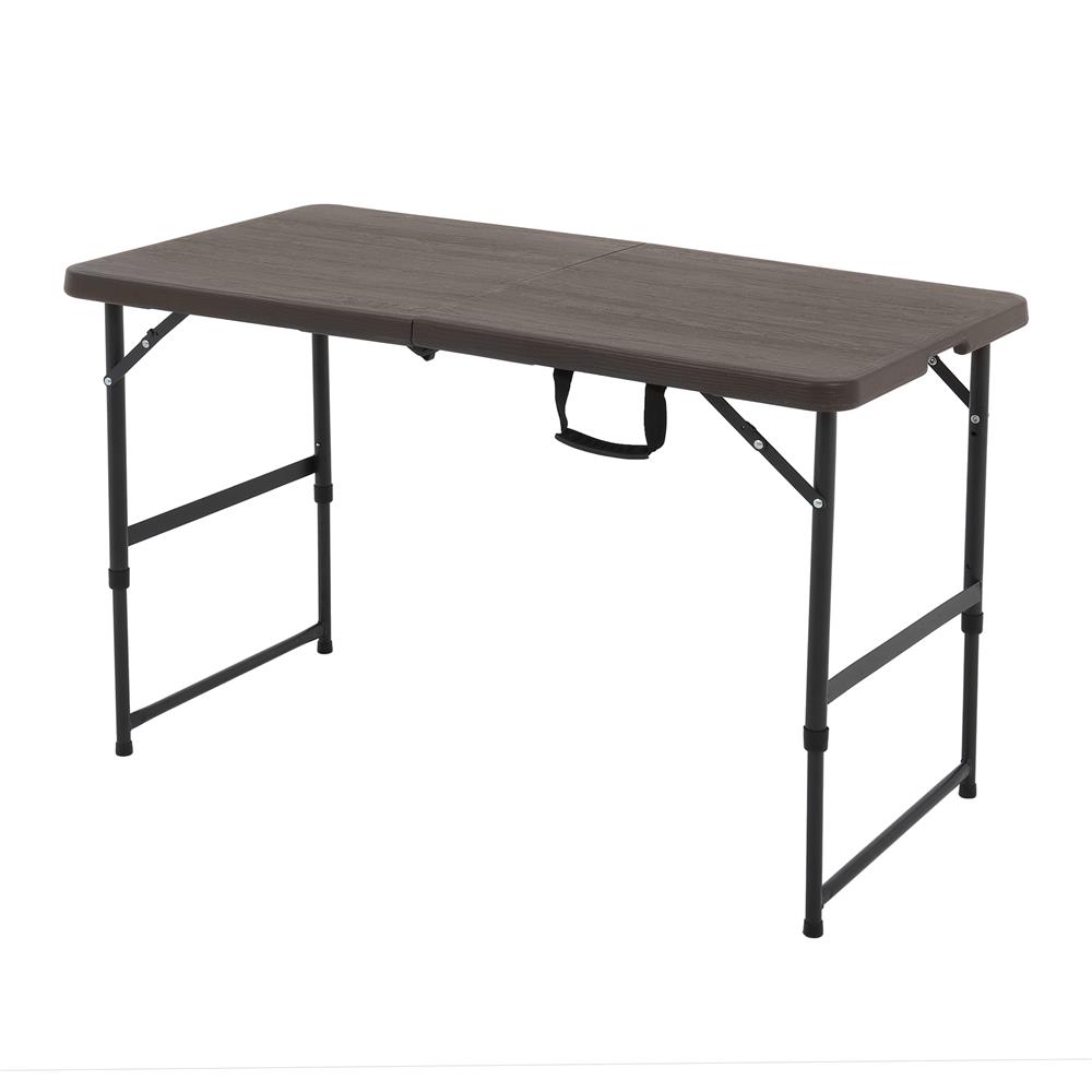 โต๊ะพับครึ่งลายไม้ HDPE 3 ระดับ SPRING 118 ซม.