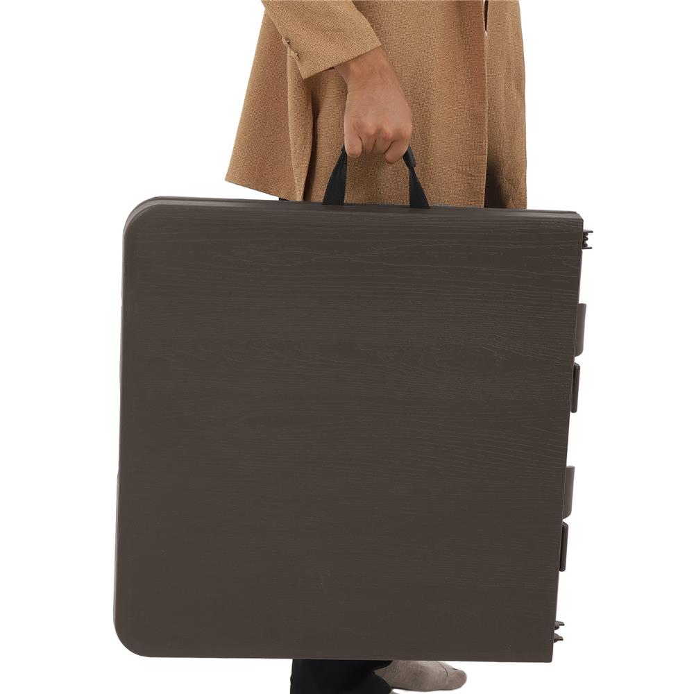 โต๊ะพับครึ่งลายไม้ HDPE 3 ระดับ SPRING 118 ซม.