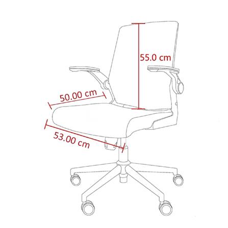 เก้าอี้สำนักงาน FURDINI MILLER สีเทา/ขาว_13