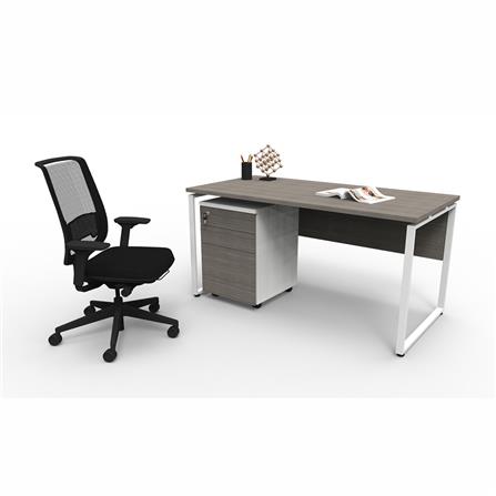 โต๊ะทำงานไม้ ERGOTREND TRIX 120 ซม. สี COMBI GREY/ขาว_1