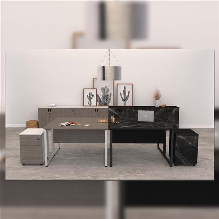 โต๊ะทำงานไม้ ERGOTREND TRIX 120 ซม. สี COMBI GREY/ขาว_2