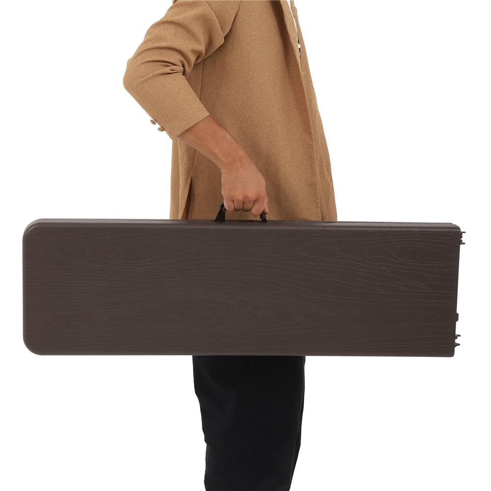 ม้านั่งพับครึ่งลายไม้ SPRING HDPE 180 ซม.