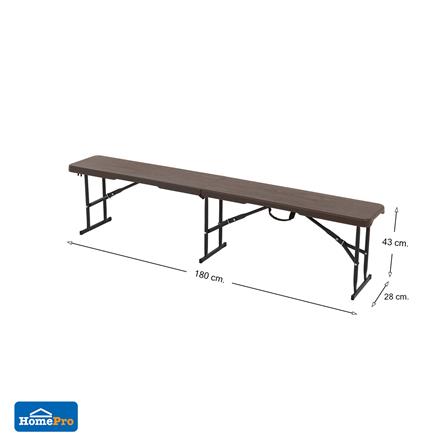 ม้านั่งพับครึ่งลายไม้ SPRING HDPE 180 ซม._10