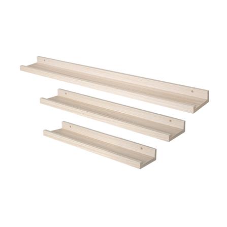 ชั้นติดผนังแบบเรียบ STACKO COZI (S,M,L) สีวอลนัท 3 ชิ้น