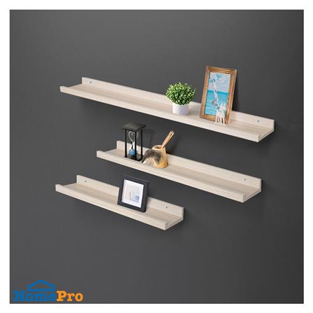 ชั้นติดผนังแบบเรียบ STACKO COZI (S,M,L) สีวอลนัท 3 ชิ้น_2