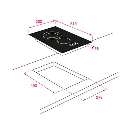เตาฝังเซรามิก TEKA TZC32320TTCBK 30 ซม._4