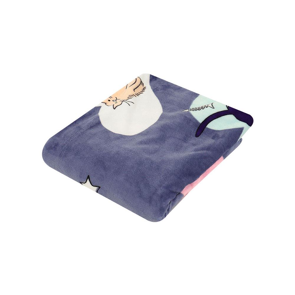 ผ้าห่ม HOME LIVING NEKO 50X60 นิ้ว สีม่วง