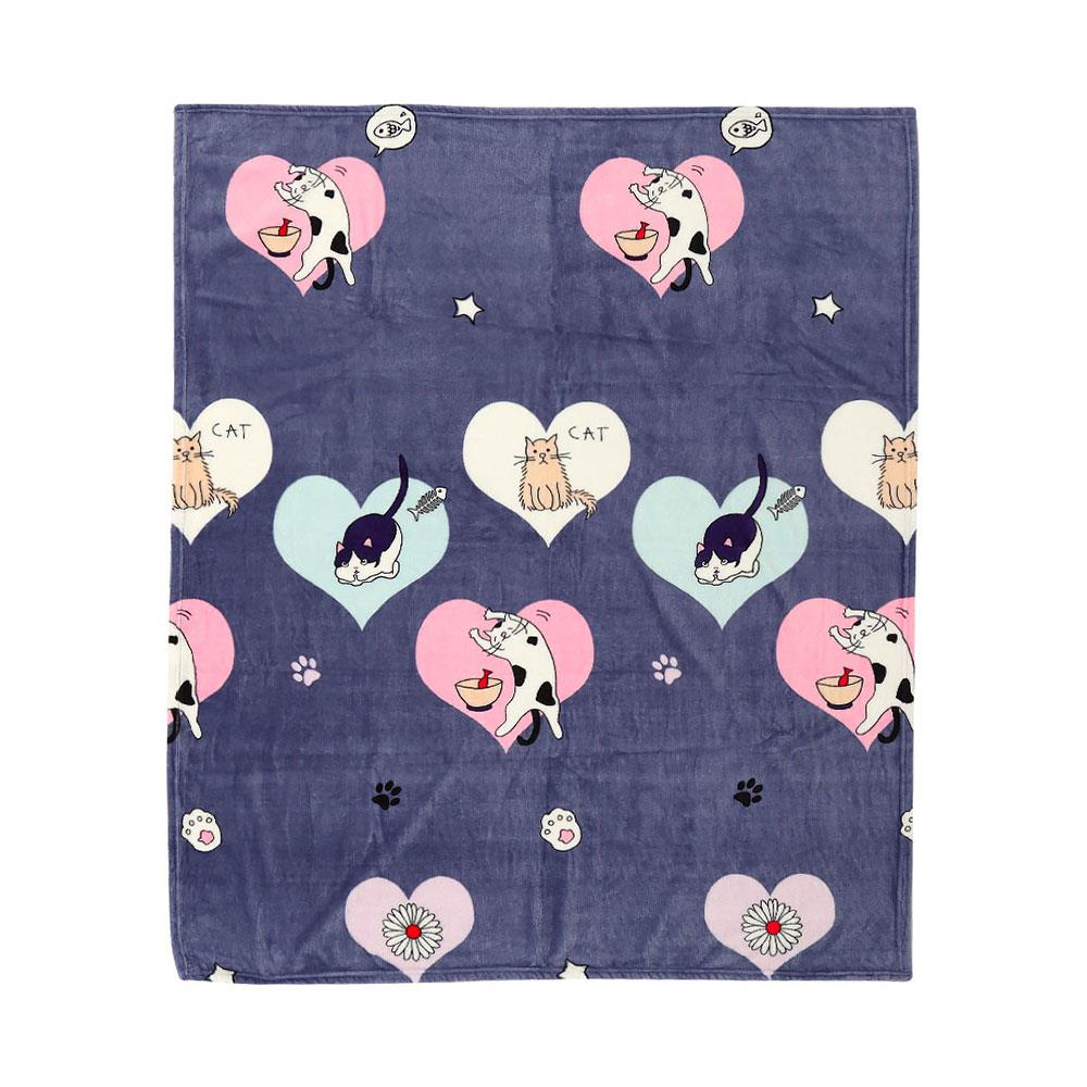 ผ้าห่ม HOME LIVING NEKO 50X60 นิ้ว สีม่วง