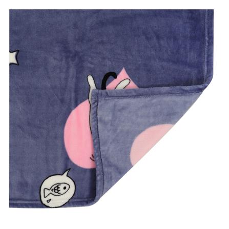 ผ้าห่ม HOME LIVING NEKO 50X60 นิ้ว สีม่วง_2