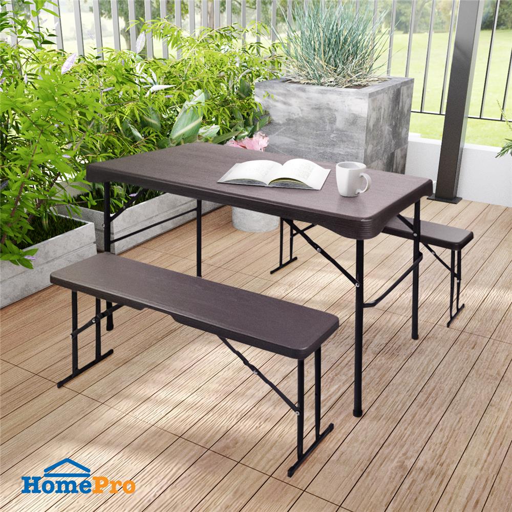 ชุดสนามปิกนิกพับได้ลายไม้ SPRING HDPE