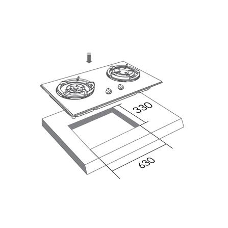 เตาฝังแก๊ส LUCKY FLAME LGS-962 71 ซม._2