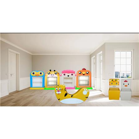 ชั้นวางของเด็กมินิแบบตั้งพื้น PLAY SANOOK แกะ สีขาว/ชมพู_1