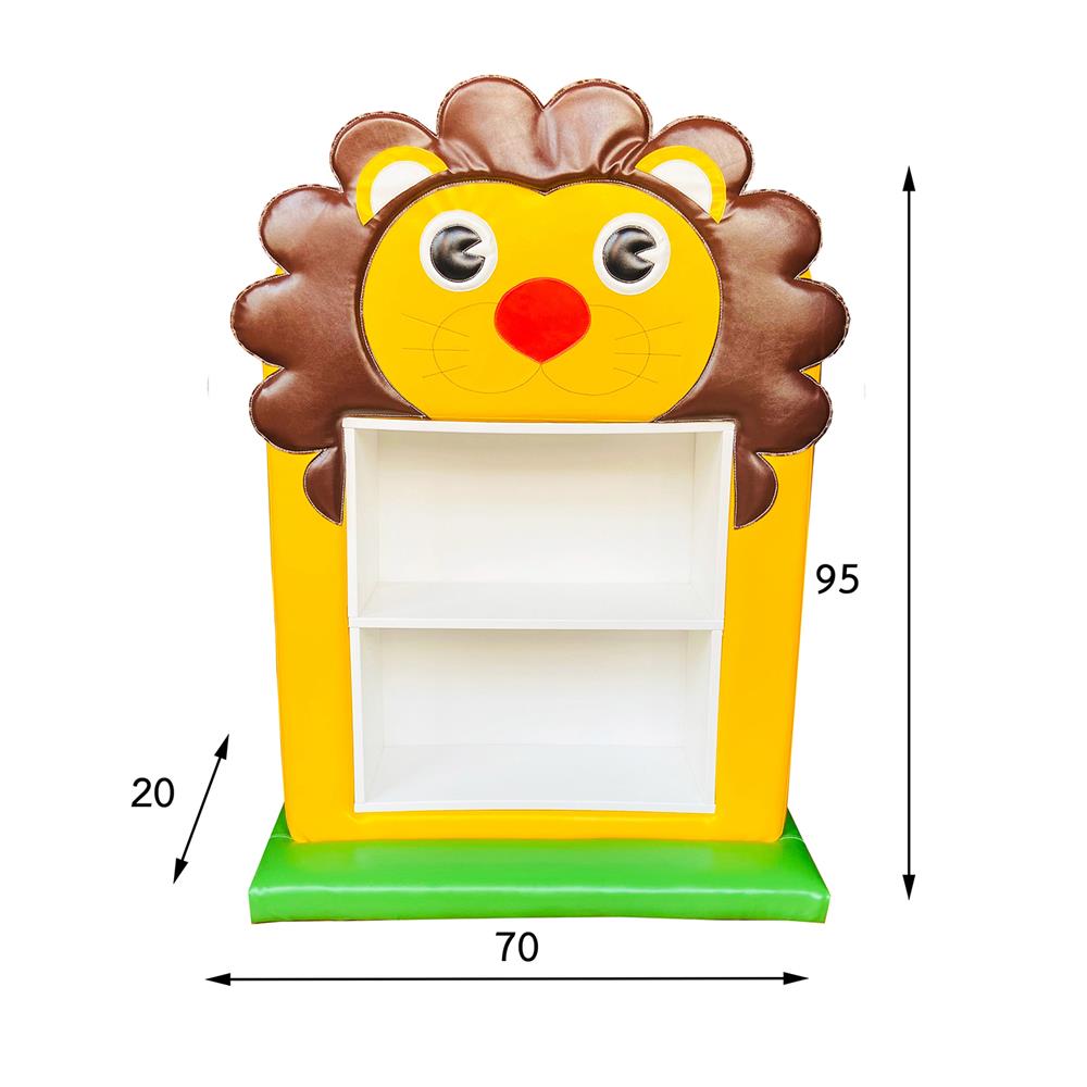 ชั้นวางของเด็กมินิแบบตั้งพื้น PLAY SANOOK สิงโต สีเหลือง/น้ำตาล