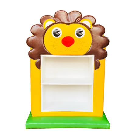 ชั้นวางของเด็กมินิแบบตั้งพื้น PLAY SANOOK สิงโต สีเหลือง/น้ำตาล